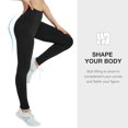 thumbnail image 4 of Stretchup Leggings Con Forro Polar Para Mujer Con Bolsillo Pantalones De Yoga Térmicos De Invierno De Talle Alto Impermeables Para Mujer Entrenamiento Negro, 4 of 5