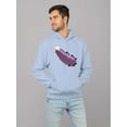 thumbnail image 2 of Pixel Eggplant Fun Emoji - Retro Meme Art Design Men's Hoodie, 2 of 4