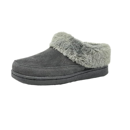 

Clarks Women s Faux Fur Clog Indoor and Outdoor Slipper (Grey 8 M US)
