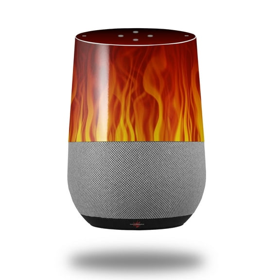 Decal Style Skin Wrap for Google Home Original - Fire on Black (GOOGLE HOME NOT INCLUDED) by WraptorSkinz