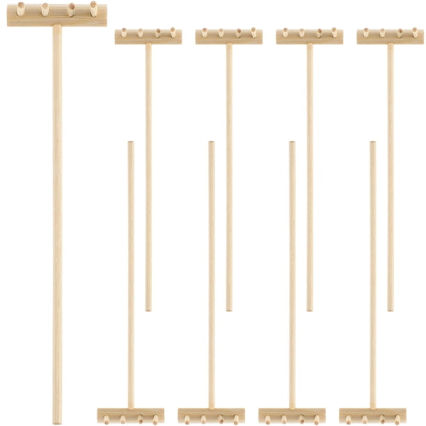 Kit de 8 mini rastrillos zen de bambú para arena, herramientas para manualidades, adornos y decoración de escritorio.