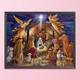 thumbnail image 3 of Cuadros Decorativos Bordado completo Nacimiento de Jesús estampado 11CT Kits de punto de cruz DIY (S Tmvgtek embutido en tela, 3 of 9