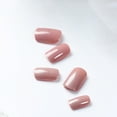 thumbnail image 3 of Press on Nails 24pcs Short Length Square False Nails with Glue Removable Glue-on Nails Full Cover Shinny Stick-on Fake Nails Women Girls Nail Art Accessories, 3 of 9