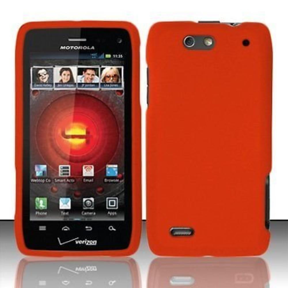 Hard Rubberized Case for Motorola Droid 4 XT894 Orange, Protect your