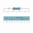 thumbnail image 2 of 20Pcs Resistor 1W 5% Tolerance Carbon Film Resistors Fixed Resistors For DIY Electronic Projects-10R-1W, 2 of 3