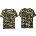 thumbnail image 4 of Felirenzacia Men's Camouflage T-Shirt Fitted Moist Wicking Basic Tee Shirt Top Crew Neck Short Sleeve Summer Pullover Camouflage,2XL, 4 of 9