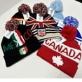 thumbnail image 4 of Couver 12 inch National Flag Color Acrylic Beanie with Pom Pom - Barcelona / Light Navy, 4 of 6