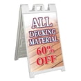 thumbnail image 1 of All Decking Material 60 Off (24" X 36") Standard A-Frame Signicade, Includes Decal Applied To Stand, 1 of 4