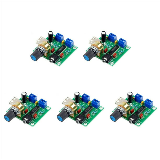 5X Mini Placa Amplificadora de Potencia 5W + 5W HiFi de Dos Canales PM CM2038 5V Fuente USB Amplificador de Audio de Potencia