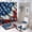 style-6, variant on 4th of July 4PCS Shower Curtain Sets with Rugs with Non-Slip Bath Mat Toilet Rug,72" X 72"