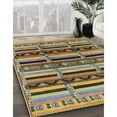 thumbnail image 3 of Ahgly Company Machine Washable Indoor Square Industrial Modern Sepia Brown Area Rugs, 6' Square, 3 of 7