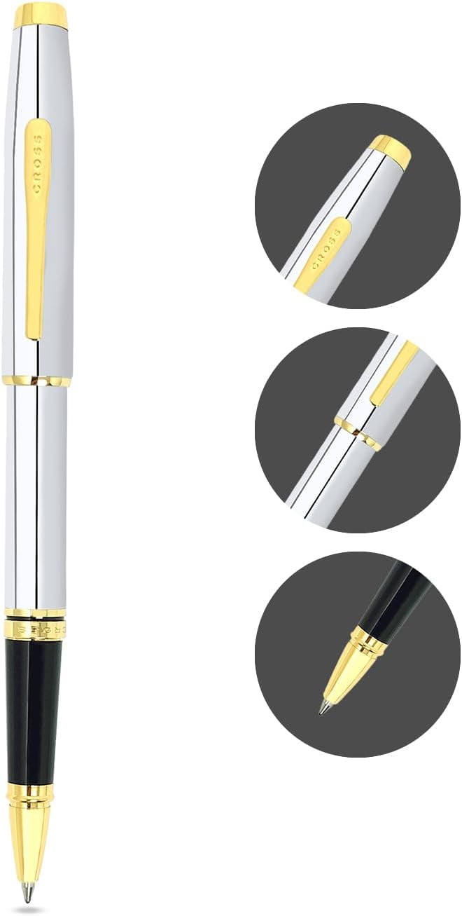 Cross Coventry Polished Chrome with Gold-Tone Rollerball Pen