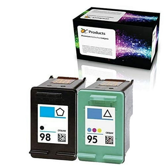 Compatible Ink Cartridge OCHP98952PK for Officejet 150 100 H470 PhotoSmart D5160 C4180 2570 8030 8049 (1 Black 1 Color)