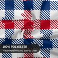 thumbnail image 3 of 4th of July Tablecloth Round 70 Inch,Red Blue White Buffalo Plaid Checked Table Cloth,Stain Resistance Polyester Independence Day Holiday Table Covers for Kitchen Dining Party Picnic, 3 of 6