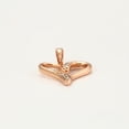 thumbnail image 4 of Hermoso Collar Corazon Cristales Diamante Oro Rosa 14k Lam rosa Unitalla, 4 of 7