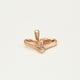 thumbnail image 4 of Hermoso Collar Corazon Cristales Diamante Oro Rosa 14k Lam rosa Unitalla, 4 of 7