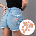 thumbnail image 4 of Shisuyan 20 Pcs Patchs de Réparation pour Vestes en Forme d'Étoile à Cinq Branches Auto-Adhésifs Orange, 4 of 8