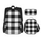 thumbnail image 1 of Balery White And Black Plaid Mochila Escolar 3 en 1 para Niños - Mochila Resistente con Lonchera Térmica y Estuche - Mochila Escolar para Niños y Niñas, 1 of 7