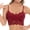 Red, variant on Womens Lace Bralette Camisole, Longline Wireless Lace Cami Bra, Padded Comfort Bralette with Adjustable Straps