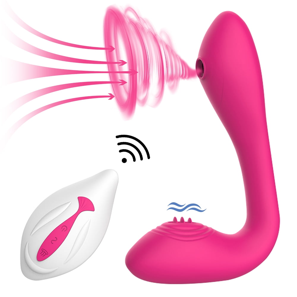 2 In 1 Clitoral Sucking And Licking Vibrator With Remote Control Clit