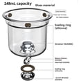thumbnail image 4 of Tetera mágica Enchantipot, tetera mágica Enchantipot, tetera de vidrio con mango de madera y separación de agua, tetera mágica, tetera de vidrio con infusor, tetera de vidrio con colador, 4 of 7