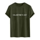 thumbnail image 4 of Tops para hombre, blusas y camisas de cuello redondo y manga corta para hombre. Camiseta/camisa informal de cuello redondo y manga corta con estampado de corazones para hombre. Tops de poliéster para, 4 of 4