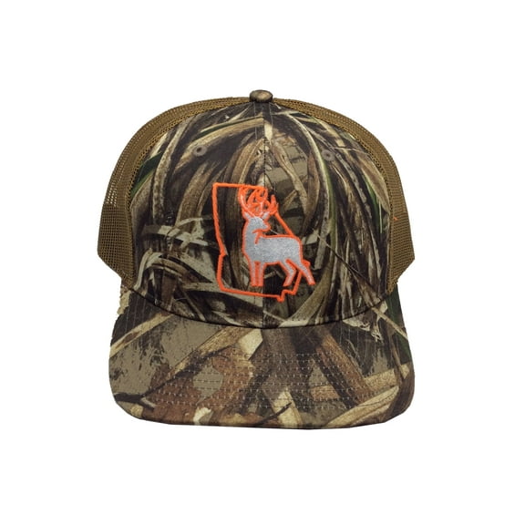 It's All About The South GA Outline with Buck Snapback Hat- Realtree Max 5