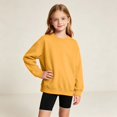 thumbnail image 2 of YOUYEDIAN Base Layer for Girls Casual Comfy Long Sleeve Crewneck Solid Color Shirts, 2 of 5