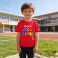 thumbnail image 5 of Boys Red ABC Alphabet Tshirt | 100% Cotton Soft Graphic Tee for Kids & Kids 3-10 Years | Educational Play Shirt for School, Big Kids & Casual Boys Wear,Size 7 T, 5 of 9