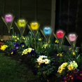 thumbnail image 4 of Luces LED con energía Solar para jardín, decoración de pie para patio al aire libre (rosa), 1 Uds., 4 of 9
