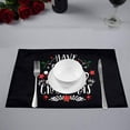 thumbnail image 3 of MKHERT Have Yourself A Merry Christmas Funny Holiday Quote Placemats Table Mats for Dining Room Kitchen Table Decoration 12x18 inch,Set of 6, 3 of 4