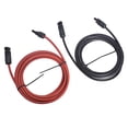 thumbnail image 3 of EPOTOOR New 1 Pair 15ft Solar Panel Extension Cable Wire Connector Black + Red 10 AWG, 3 of 6