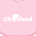 thumbnail image 4 of Inktastic Cleveland Heart Solid White Boys or Girls Baby Bib, 4 of 4