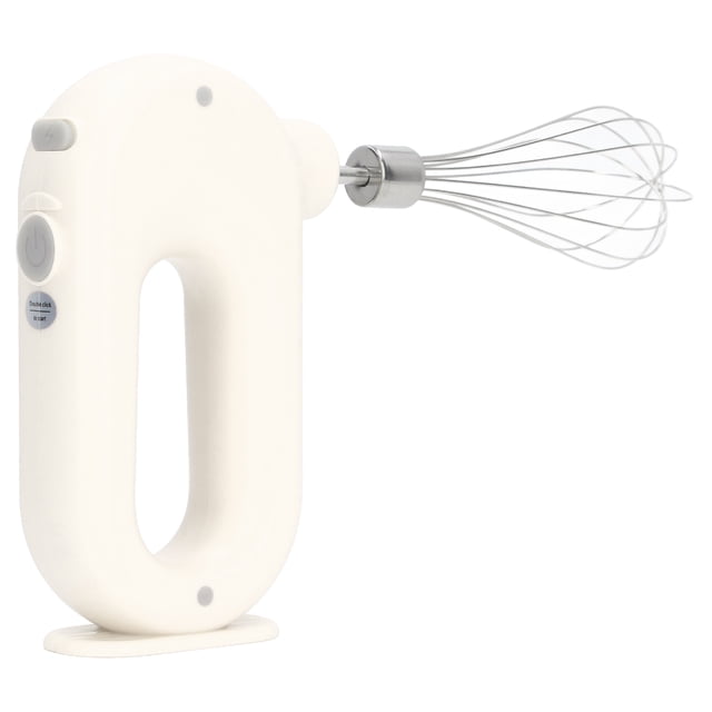 Electric Hand Mixer, Handheld Design 4 Level Adjustment Handheld Foam Maker Powerful Torsion Motor USB Charging For Home For Kitchen White