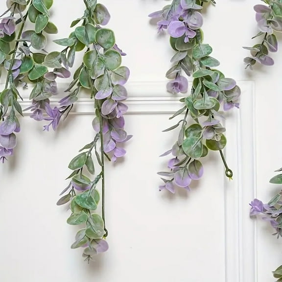 YZEGDCH Flower Garland Artificial Wisteria Vine Silk Hanging Flower Home Savings Anniversary Wedding Birthday Christmas Home Wall Arch Decor, Spring Summer Flower