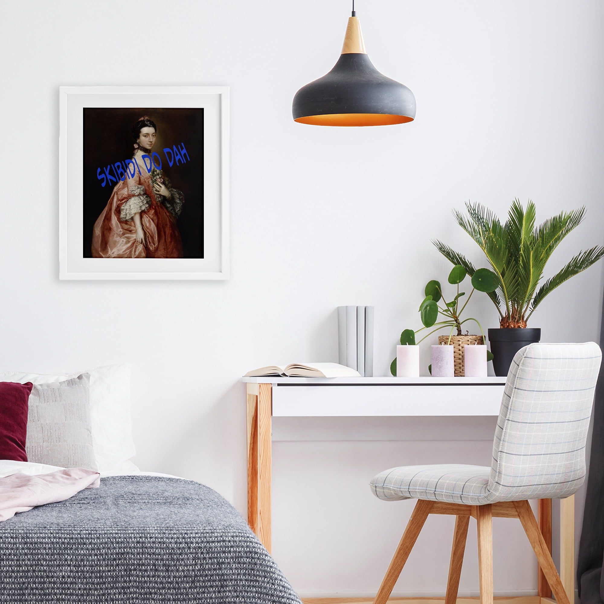 Stupell Industries Iconic Skibidi Do Dah White Framed Print Under Glass, design by Grotto Studios