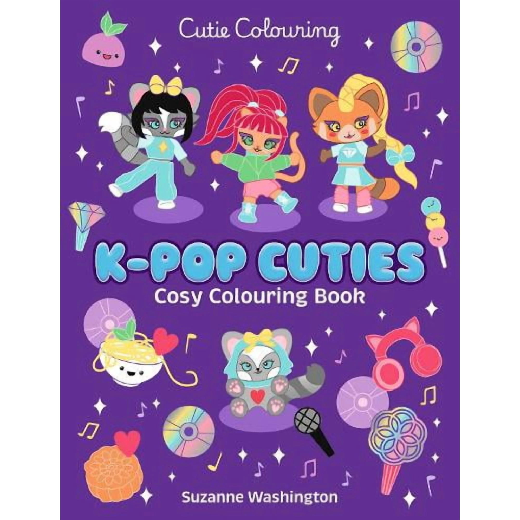 Scholastic K-pop Cuties Cosy Colouring Book (Paperback) Cutie Colouring