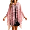 thumbnail image 2 of Women's Floral Lace Shawl with Tassels, Soft Mesh Fringe Wraps for Wedding Evening Party Dresses, 2 of 4