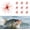 2.7"-10PCS Shiny Red, variant on Urchin Fishing Bait, 2.7"/4.3" Floating Urchin Bait with Reflective Spots, Soft Tentacle Creature Lure for Sea, Slow Sinking
