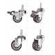 thumbnail image 1 of Ruedas giratorias de montaje lateral de 1,5 pulgadas con freno Rueda industrial de metal para banco de trabajo, muebles, gabinetes y cajas de madera, 1 of 5