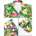 thumbnail image 4 of LA LEELA Men's Hawaiian Shirts Short Sleeve Button Down Shirt Floral Shirt Men Boho Vacation Casual Summer Beach Shirts for Men Funny M Leafy Garden, White, 4 of 7