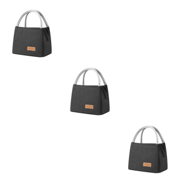 kurtrusly Polyester Versatile Insulated For Multi-Purpose Large Capacity Easy To Carry And Clean Small+Black 3Set