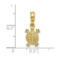 thumbnail image 2 of 14k Gold Land Turtle 2-d Charm 19x7.8mm Wide 2mm Thick Pendant Necklace for Women - .6 Grams, 2 of 2