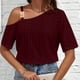 thumbnail image 1 of Fiudx Ropa de Mujer Blusas Informales con Cuello Liso y Pantalón Corto para Mujer, Blusas con Cuello Oblicuo, 1 of 5