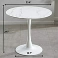 thumbnail image 2 of Modern Dining Table,24 Inch Round Table,MDF Top and Steel Base Tulip Round Kitchen Table,Coffee Table for Living Room,White Marble, 2 of 7