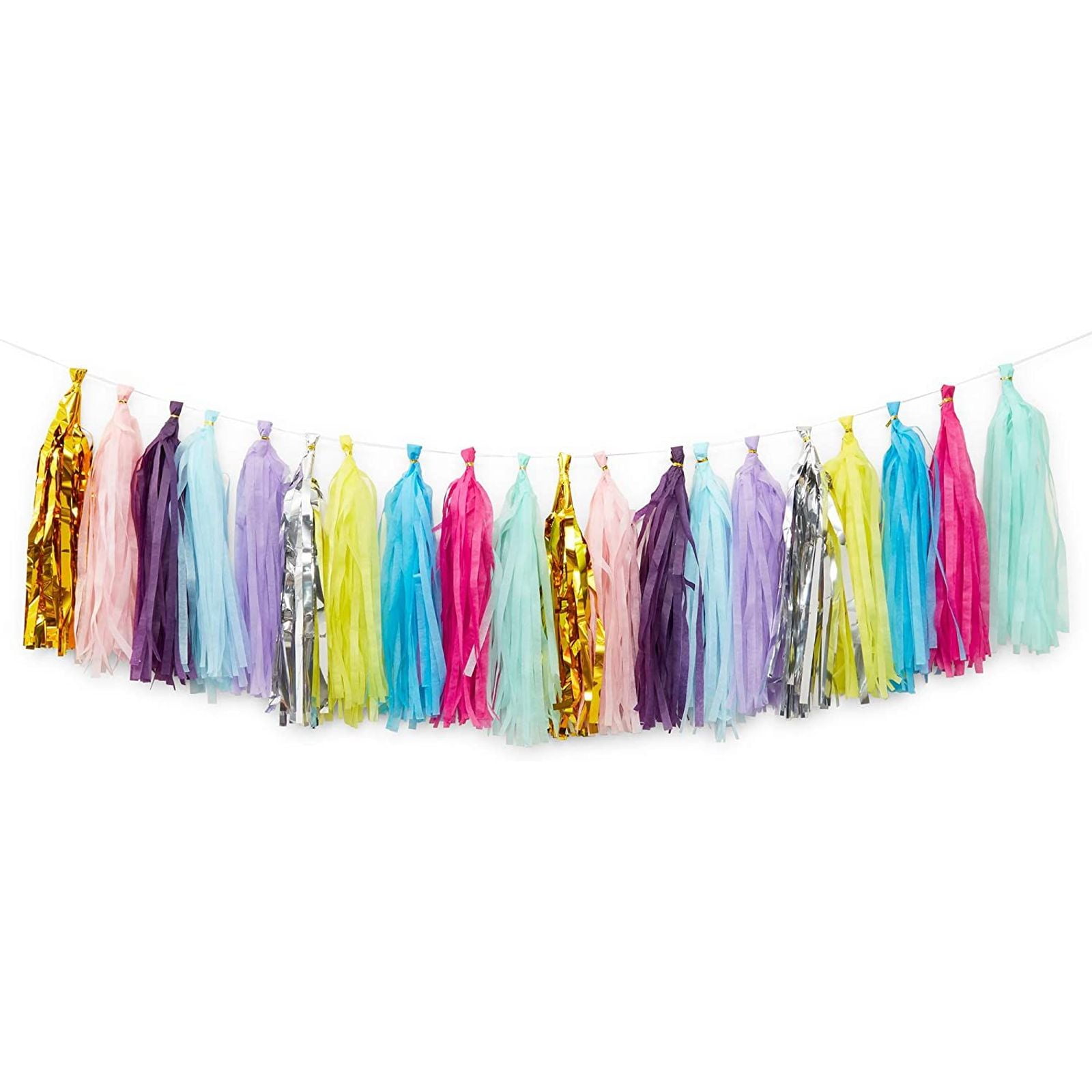 Unicorn Wedding Decorations Hot Pink 20 Tassel Princess Tissue Paper Garland Birthday Party Decorations Easter Purple FAST SHIPPING
