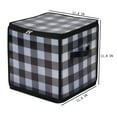 thumbnail image 3 of Organize It All Buffalo Plaid 64-Count Ornament Organizer in Black and White, 3 of 4