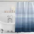 thumbnail image 2 of Abstract Blue Shower Curtain Set - 72" x 78" Washable Bathtub Curtain with 12 Hooks, Gradient Solid Modern Minimalist Geometric Waterproof Fabric Stall Shower Curtains for Bathroom/Bathtub Décor, 2 of 6