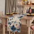 thumbnail image 2 of Table Runners 72 Inches Long Dress Scarves, Vintage Blue Floral Farmhouse Kitchen/Dining Table Runner, Coffee Tablerunners, Butterflies Watercolor Flower Tan 18x72 Inch, 2 of 9