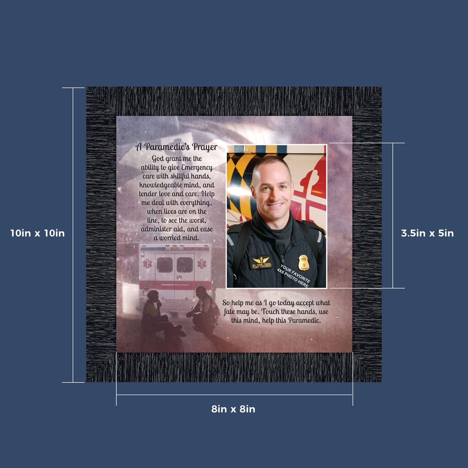Prayer For The Paramedic Framed Poem, First Responders Gift, Ems, Emt, Gift  For A Paramedic And Emergency Services Personnel, 6422Ch - Walmart.com